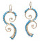 Custom Gem Chandelier Earrings, Swirly