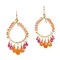 Orange Garnet Chandelier Earrings