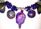 Violet Sculptural Translucent Polymer Clay Necklace