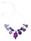 Violet Sculptural Translucent Polymer Clay Necklace
