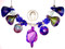 Violet Sculptural Translucent Polymer Clay Necklace