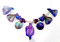 Violet Sculptural Translucent Polymer Clay Necklace