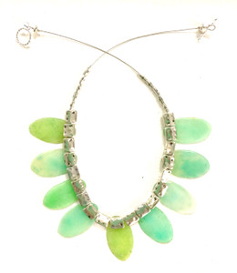 Sea-Green Sea-Glass Like Necklace