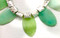 Sea-Green Sea-Glass Like Necklace