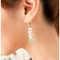 Aqua Pearl Drop Dangle Earrings