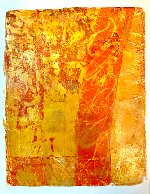 Original Monoprint "Orangecicle" #1 Series