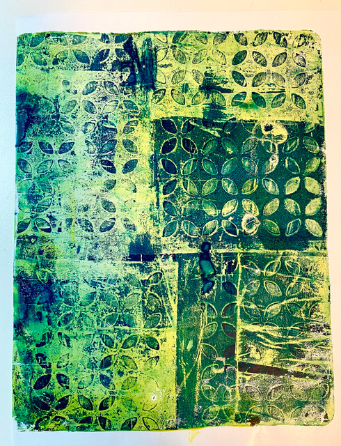 Original Monoprint "Fresh Green" #1 Series