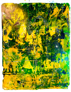 Original Monoprint "Mellow Green Yellow" #1 Series
