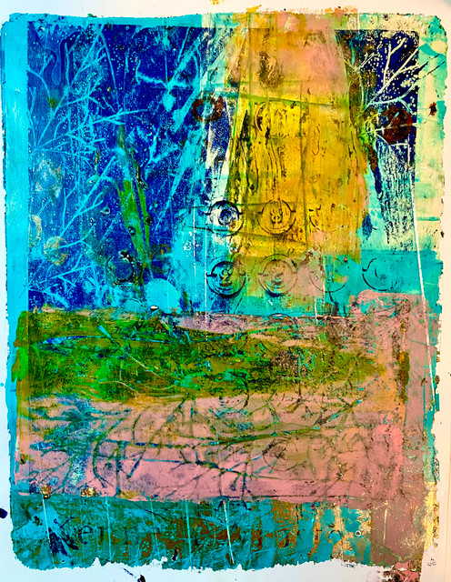 Original Monoprints "Starry Starry Water" #1 Series