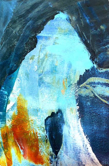 "Mountain Cave" Collection, Oil on Paper, #1 Series