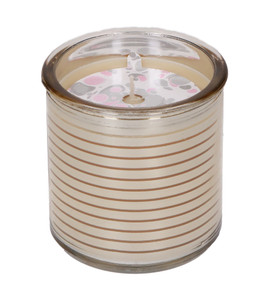 Striped Gold Glass Candle Collection #027