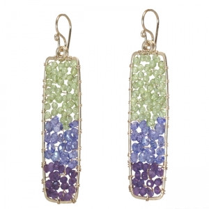Purple Amethyst Dangle Earrings