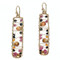 Rectangular Crystal Earrings with Warm Gems