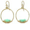 Green Stone Hoop Earrings, Sea-Tones