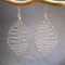 Leaf Shaped Earrings in Gold or Silver