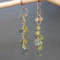Green Drop Earrings with Mixed Gems