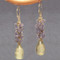 Yellow Stone Dangle Earrings with Mixed Gems