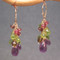Jewel Toned Earrings with Mixed Gems
