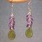 Purple and Green Jewelry Dangle Earrings