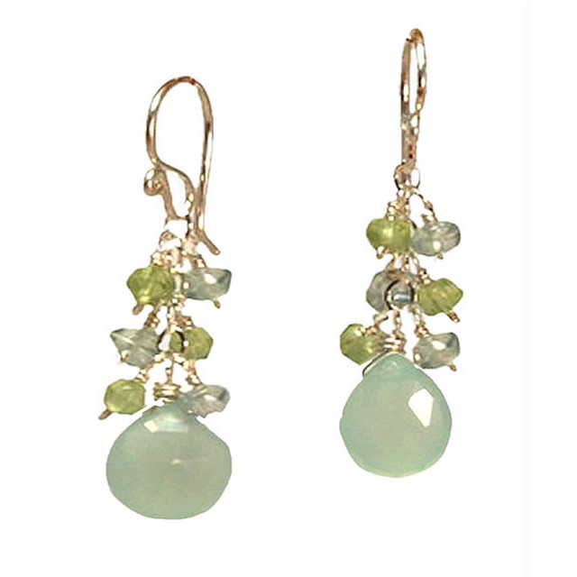 Aqua Blue Drop Earrings