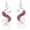 Ruby Dangle Earrings Swirled