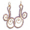 Purple Crystal Dangle Earrings in Tanzanite
