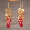 Ruby Drop Earrings in Gold & Silver (Gold Pictured)