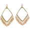 Champagne Crystal Drop Earrings - Gold Filled