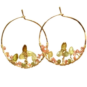 Orange Gemstone Earrings in Sunny Dangles