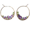 Purple Gemstone Drop Earrings Amethyst