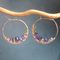 Purple Gemstone Drop Earrings Amethyst