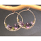 Purple Gemstone Drop Earrings Amethyst