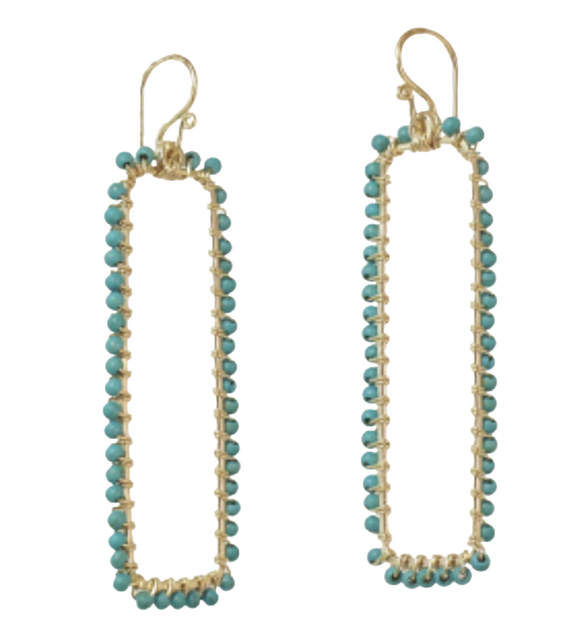 Customizable Contemporary Earrings (In Moonstone)