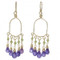 Purple Drop Gemstone Earrings