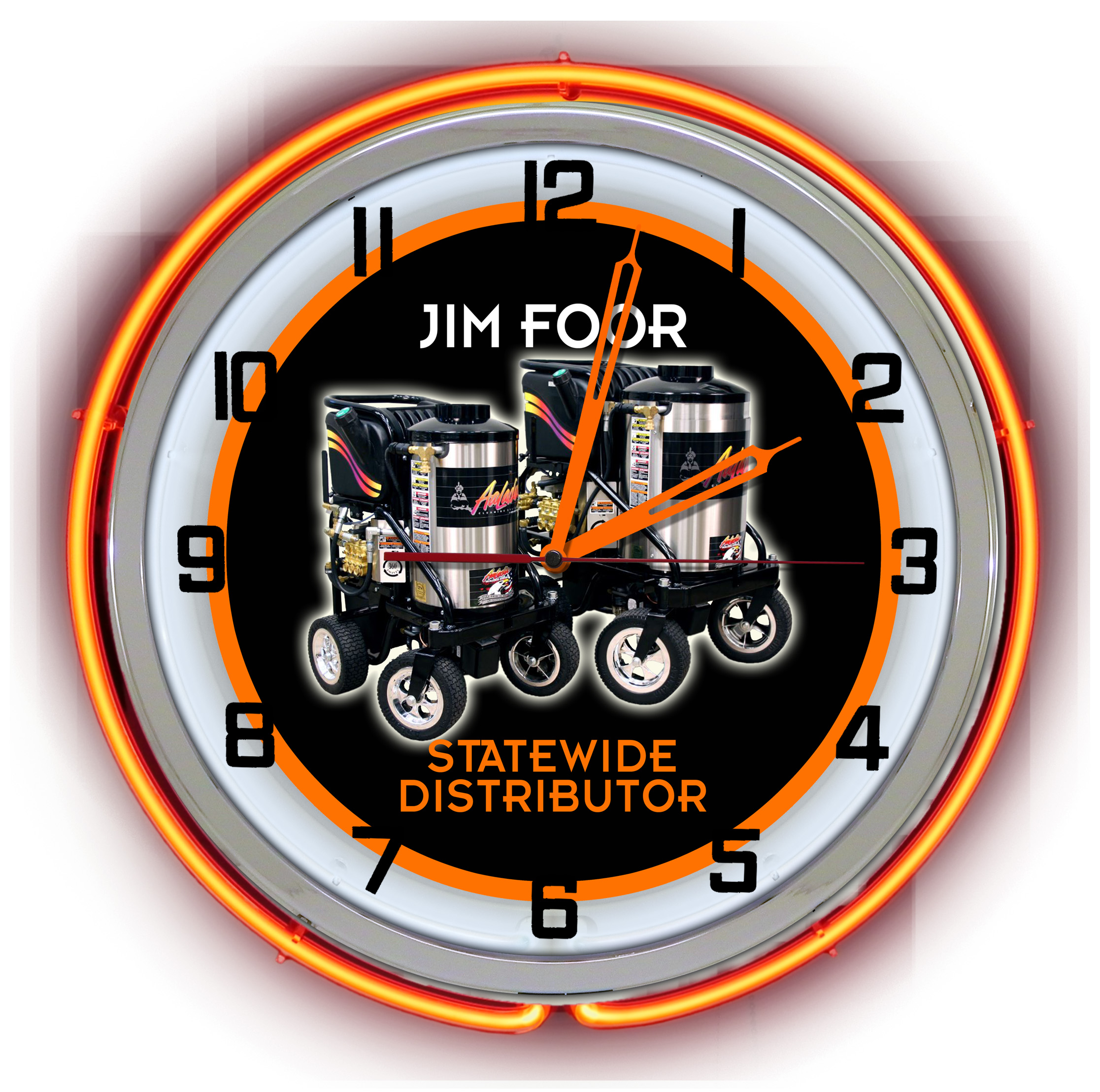 Logo neon clocks that mean business! Redeye Laserworks