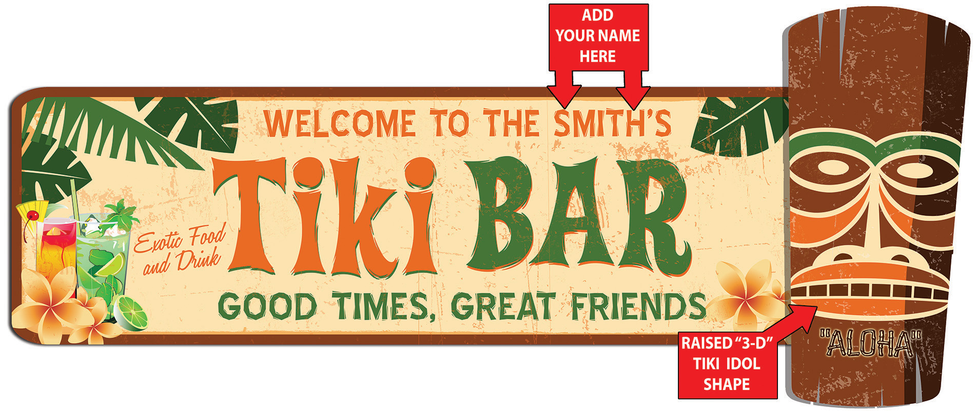 Personalized Tiki Bar Sign