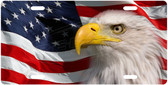 American Patriotic Eagle License Plate Tag