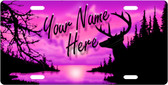Personalized Morning Buck License Plate Tag