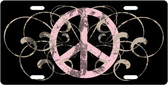 Peace Filigree License Plate Tag