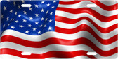 American Patriotic Flag License Plate Tag