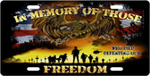 Fallen Soldier Memorial License Plate Tag