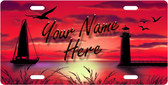 Personalized Paradise Sunset License Plate Tag