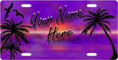 Personalized Sunset License Plate Tag