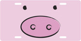 Pink Pig License Plate Tag