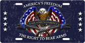 Second Amendment Eagle License Plate Tag