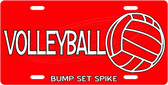 Volleyball License Plate Tag