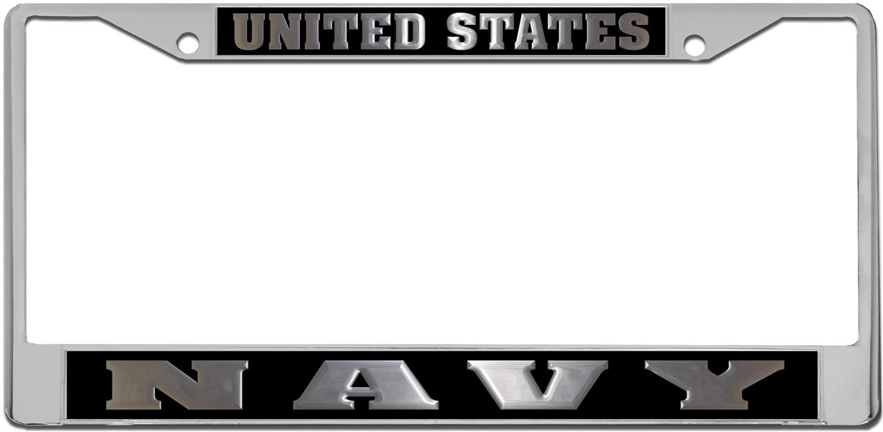 Navy DAD Black Plastic License Plate Frame Tag Cover United States Military 