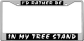 Tree Stand Hunting License Plate Frame
