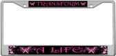 Breast Cancer Butterfly License Plate Frame