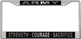 Army Strength Courage Sacrifice License Plate Frame